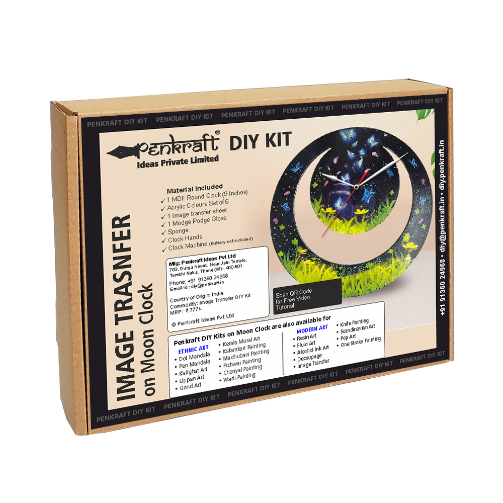 Image Transfer on Moon Clock DIY Kit by Penkraft